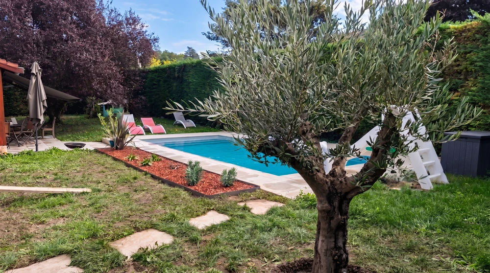 Aménagement paysager en terrasses sur terrain en pente